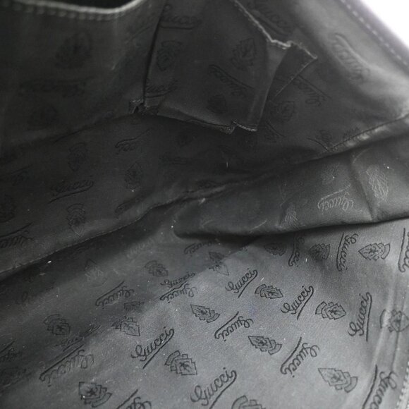 GUCCI Logo Imprime GG Pattern Shoulder Bag PVC Leather Black SHW Italy 34YH650 - Picture 9 of 16